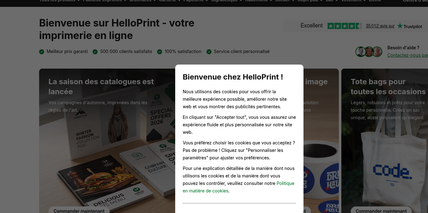 Aperçu HelloPrint